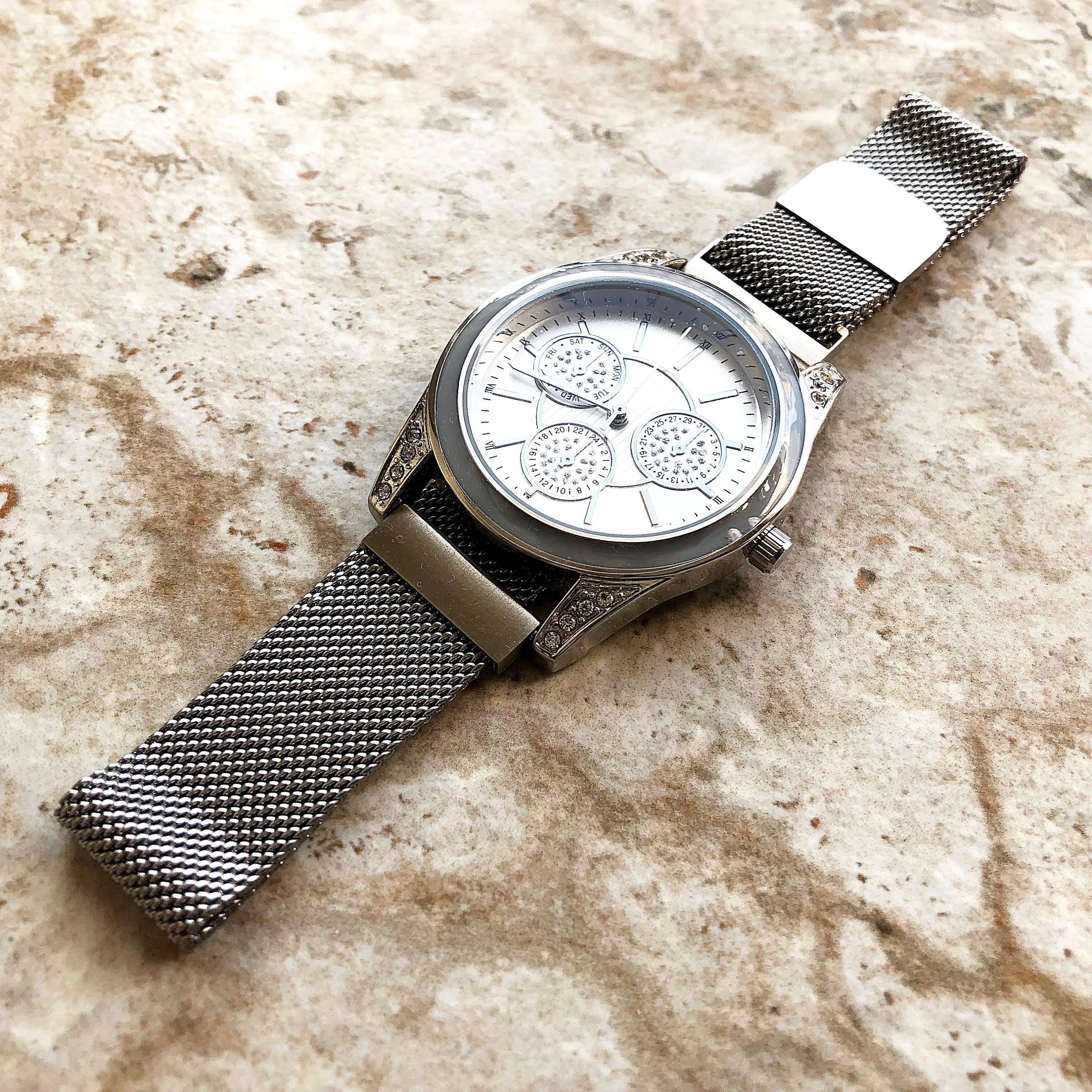 Garmin Silver Color Band Strap for Forerunner 265S 255S Captain Marvel Rey Venu 3S 2S Vivoactive 4S Vivomove 3S St Steel Milanese -B18